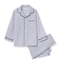 Petite Plume Kids Twill Pajama Set Navy French Ticking Stripe Size 8 NWT