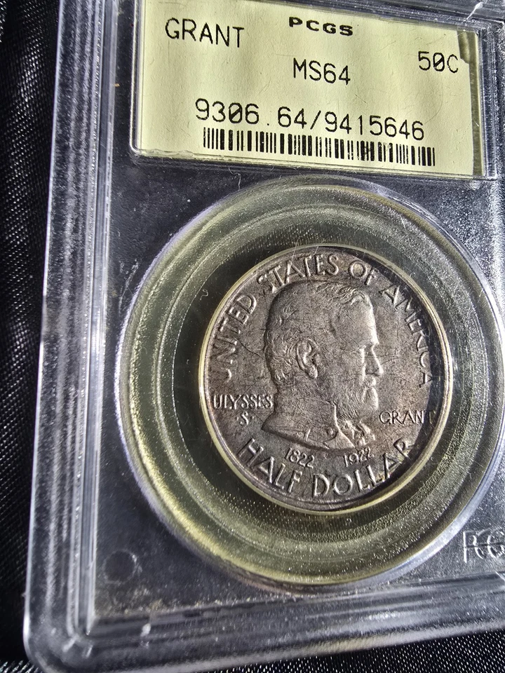 1922 50C Grant Memorial Commemorative Silver Half Dollar PCGS MS64 Well Struck - Image 2 of 4