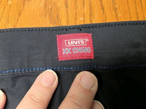 Levi's XX Chino Navy Blue Shorts Men's Size 42 Flat Front - Picture 6 of 8