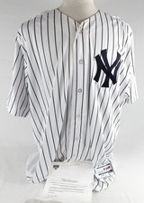 2017 New York Yankees Michael Pineda #35 Game Used White Jersey ST Opening 6