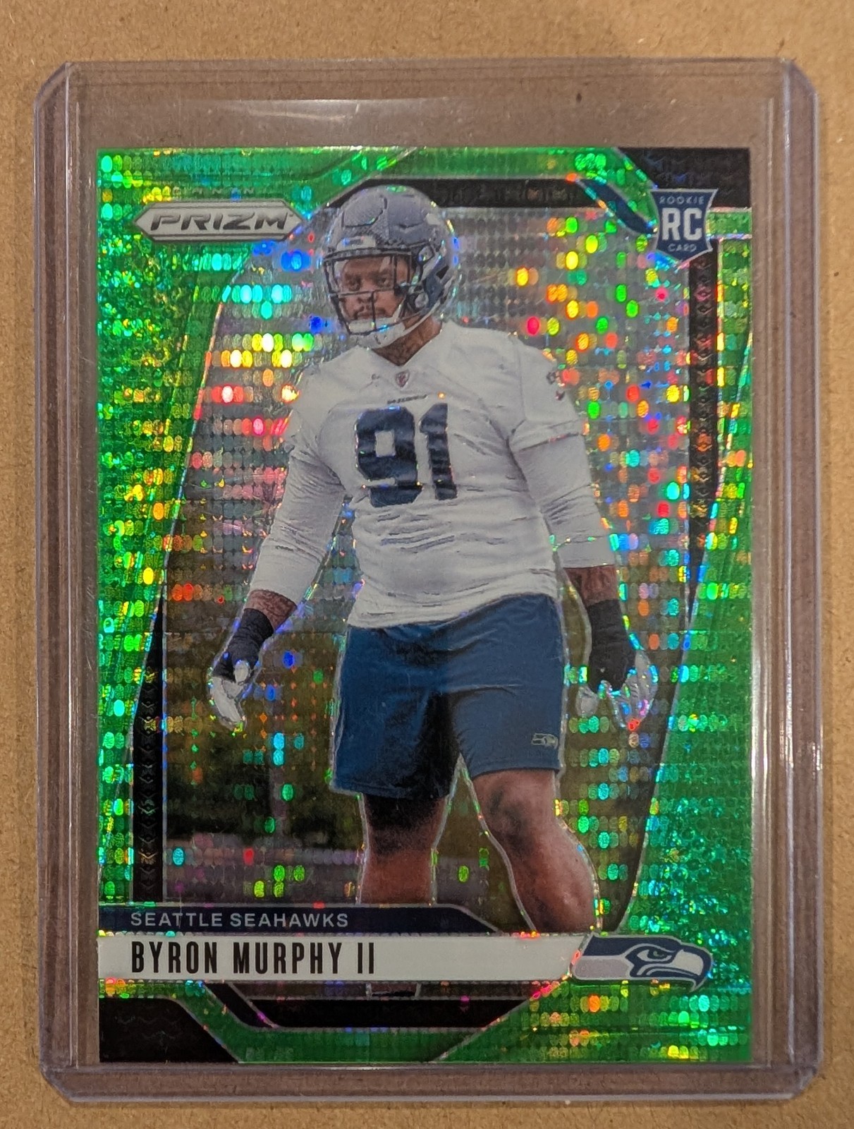 2024 Panini Prizm Rookies Byron Murphy II #317 Neon Pulsar Prizm (RC) Seahawks