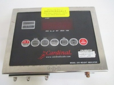 CARDINAL DETECTO 205 WEIGHT INDICATOR UNMP