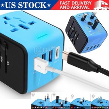 International Travel Adapter Universal Power Adapter Worldwide All in 1 , 4USB-A