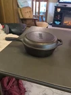 Vintage Lodge #8CF Cast Iron Chicken Fryer Skillet with Lid 10.25"