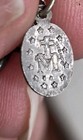 Antique Sterling Silver Crucifix Cross Miraculous Mary Charm Communion Bracelet — photo 10