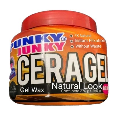 PUNKY JUNKY CERA GEL FX NATURAL 9.52 OZ  UNISEX SUPER HOLD MOLDING NEW