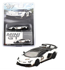Mini GT 1:64 Lamborghini Aventador SVJ 63 Bianco Asopo Diecast Car MGT00842