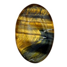 Natural Blue Tiger Eye 30.2x19.75x5 mm Oval Shape Polished Gemstone LS01387-17