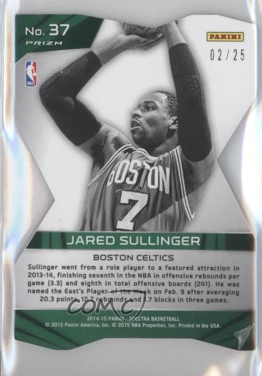 2014-15 Panini Spectra Red Die-Cut Prizm /25 Jared Sullinger #37 - Image 2 of 2