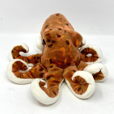 Wild Republic Octopus 10'' Plush Brown Spotted Stuffed Sea Life Ocean Animal Toy