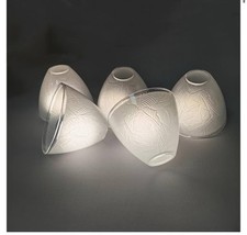 5 Pack Frosted White Glass Lamp Shade Replacement