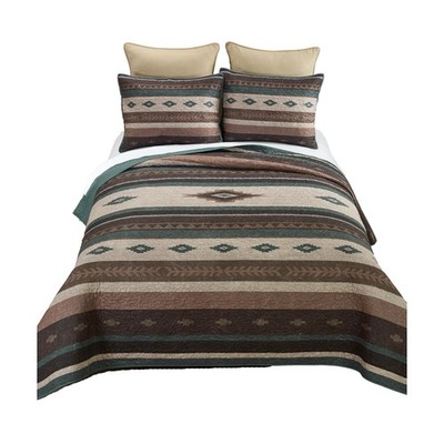 Donna Sharp Sierra Vista Southwest 3 Piece Bedding Set - Full/Queen Quilt and...