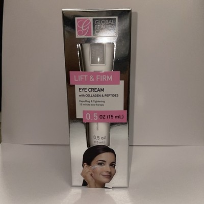 Global Beauty Care Lift & Firm Eye Cream With Collagen & Peptides 0.5oz 