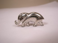 Elephant Animal SINGLE Vintage Cuff Link replacement lost/broken zq30