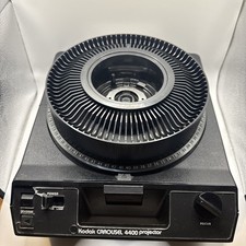 Kodak Carousel 4400 Slide Projector w/ 2 Trays, Remote, Lamp, C Lens Tested-Read