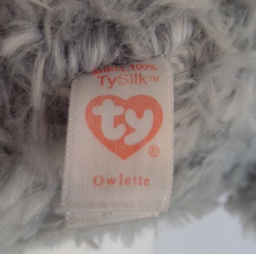 Ty Beanie Boos Owlette Owl Jumbo Large Plush Stuffed Animal Toy Gray 17” Tall - Picture 6 of 13