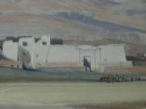 Medinet Abou,Thebes by David Roberts, Date 1845. Original lithograph, Antique  - Picture 2 of 3