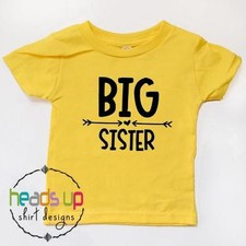 Big Sister Tee Toddler Girl Announcement Shirt New Sibling tshirt Big Sis Gift
