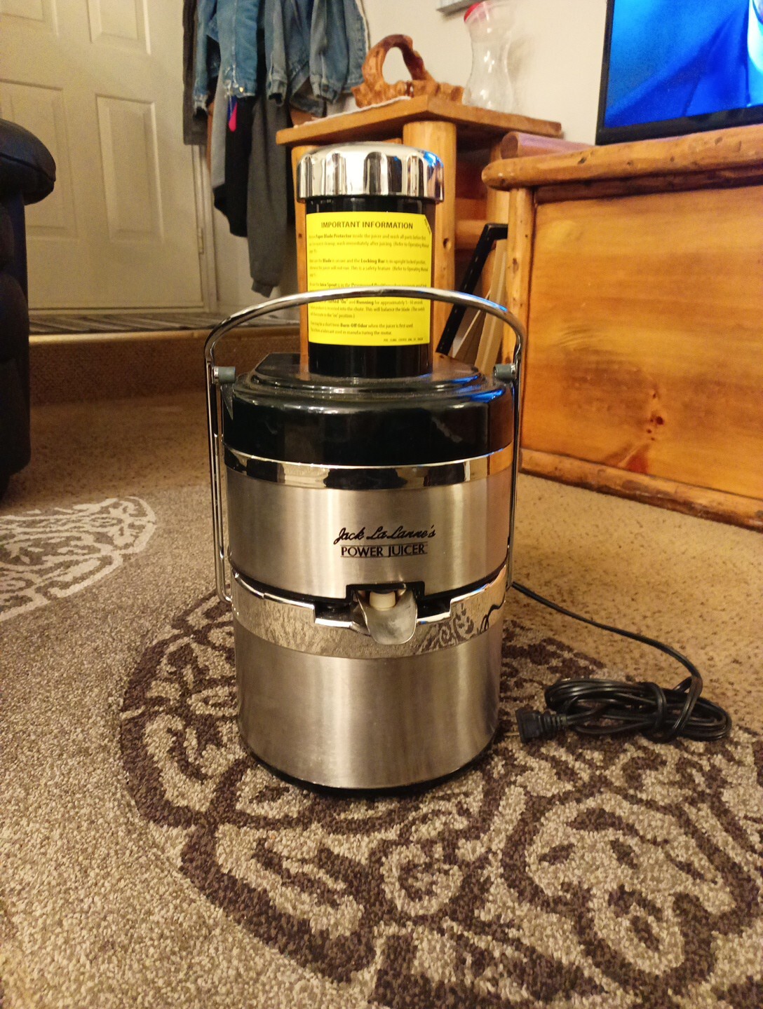 Jack Lalanne's Power Juicer Model E1188 Stainless Steel/ Black eBay