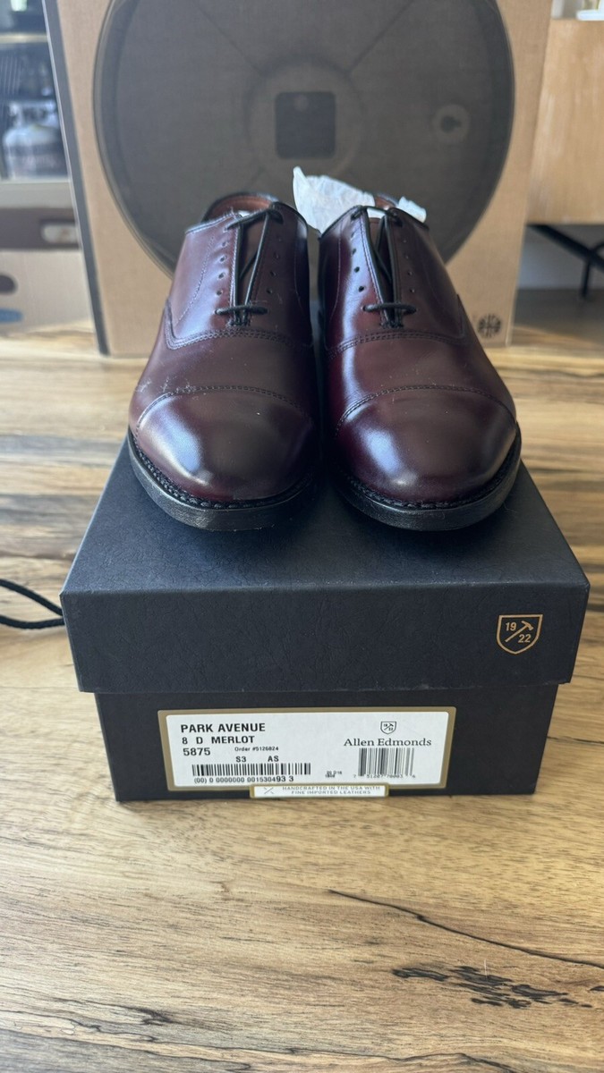 Allen Edmonds - Park Avenue Size 8 D Merlot 5875 Dress Shoes  display picture 1