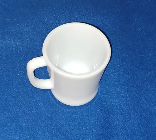 Vintage Fire King White Coffee Mug Tea Cup Oven Ware D Handle