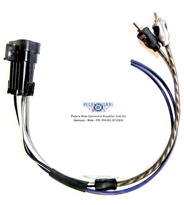 Polaris Ride Command 7'' Display Add-On Amplifier Harness - Plug & Play - Male