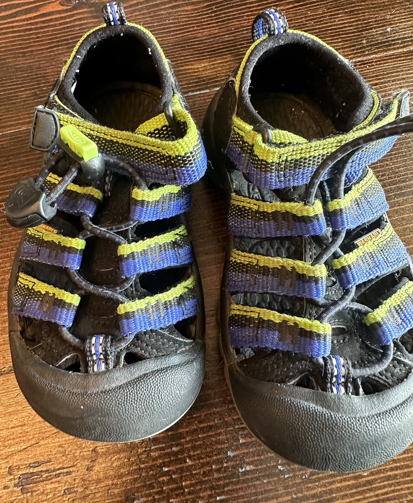 Sandali Keen ragazzo impermeabili blu giallo taglia 8 scarpe da trekking