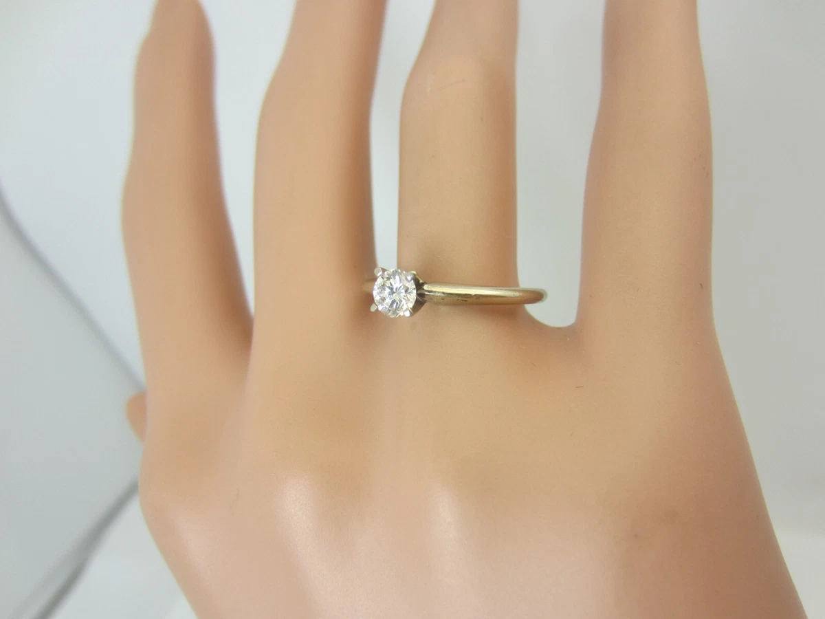 1 carat solitaire diamond 2024 ring yellow gold