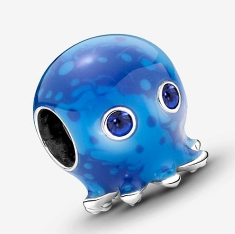 Authentic Pandora Charm, Ocean Bubbles and Waves Octopus