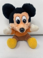 Vintage Disney Mickey Mouse Christmas Carol Plush 7" Stuffed Toy