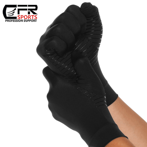 Copper Infused Arthritis Gloves Compression Support Hands Pain Relief Women Men - Picture 9 of 21