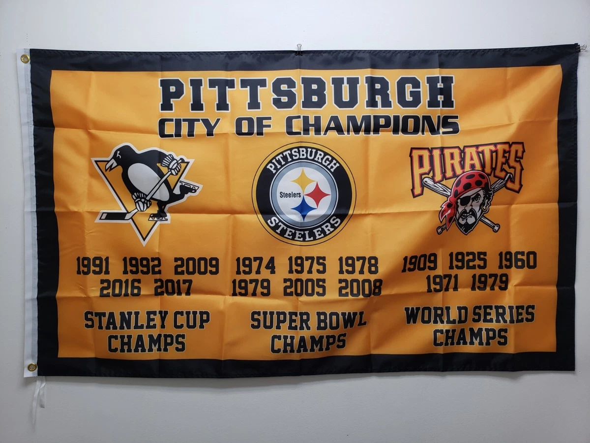 Drapeau mémorable équipe sportive de Pittsburgh 90 x 150 cm 3