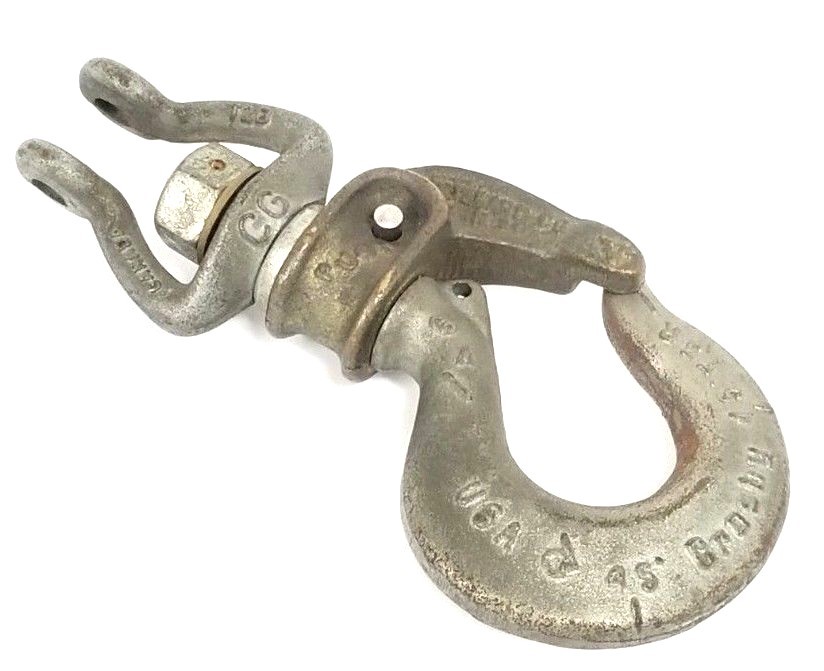 CROSBY T5R SWIVEL HOOK W/ BULLARD SAFETY PIN-LOK & T2B BRACKET | eBay