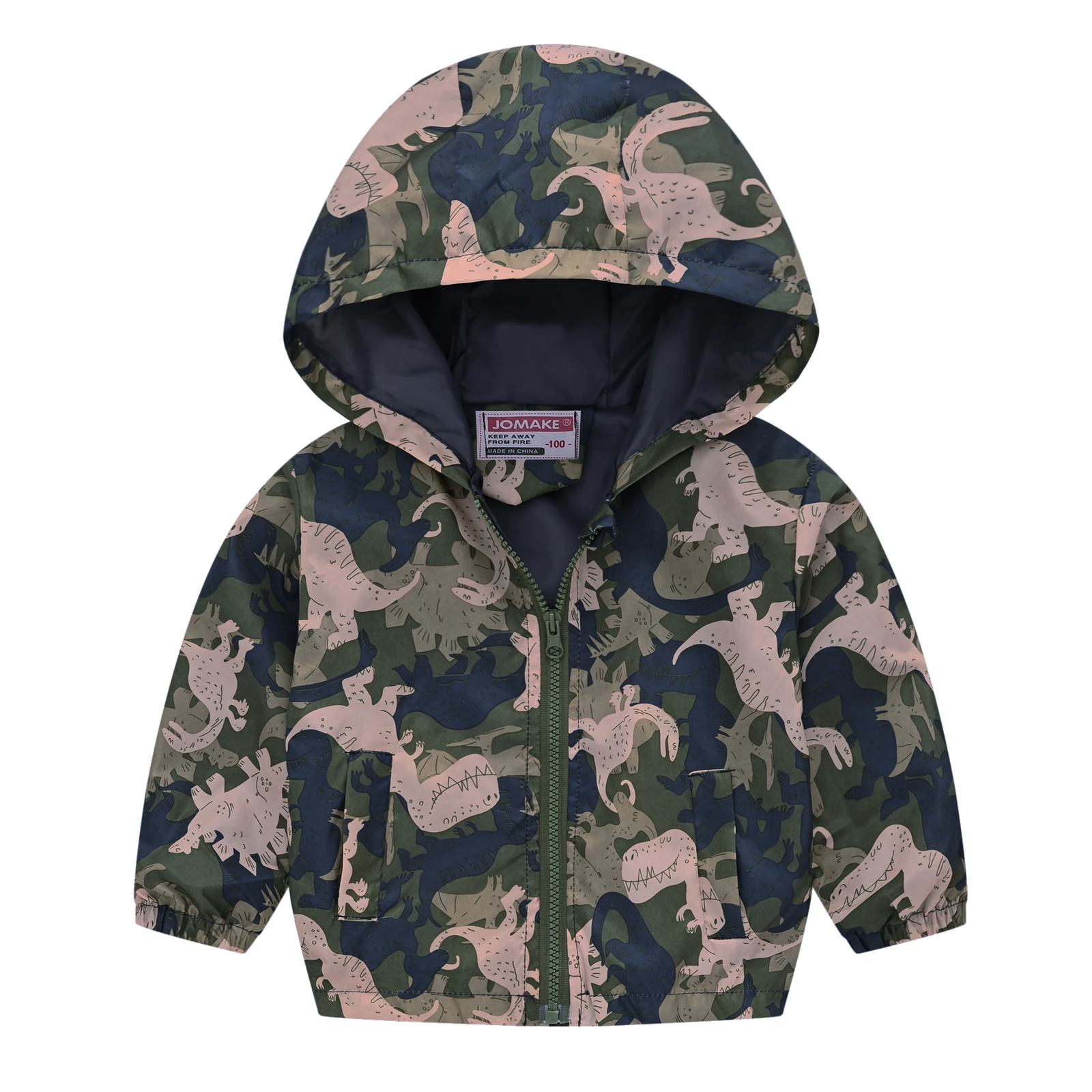 Boys Windproof Hooded Jacket Various Cartoon Graphic Prints Zipper Coat Kids Spr image 6