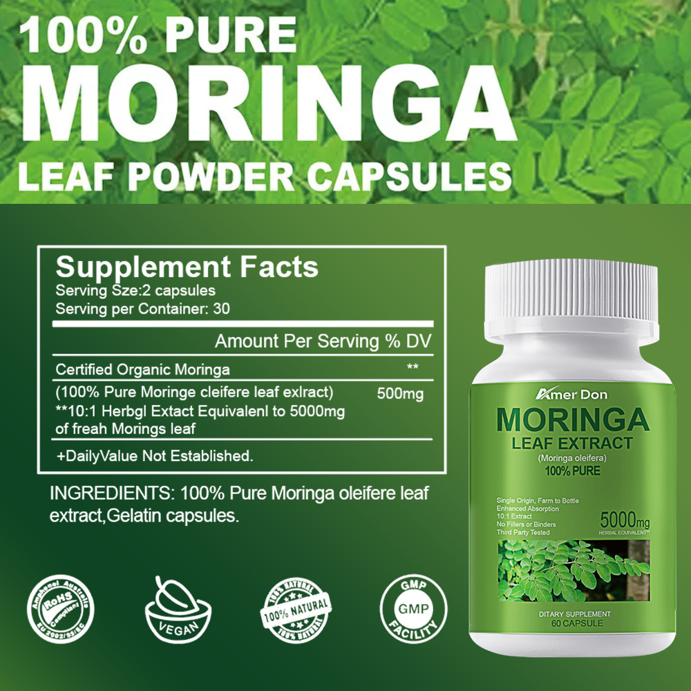 100% Pure Moringa Oleifera Leaf - Superfood, Antioxidant, Greens Supplement~