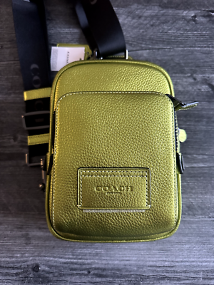 NWT Coach Track Pack 14 CP141 METALLIC CITRINE | eBay