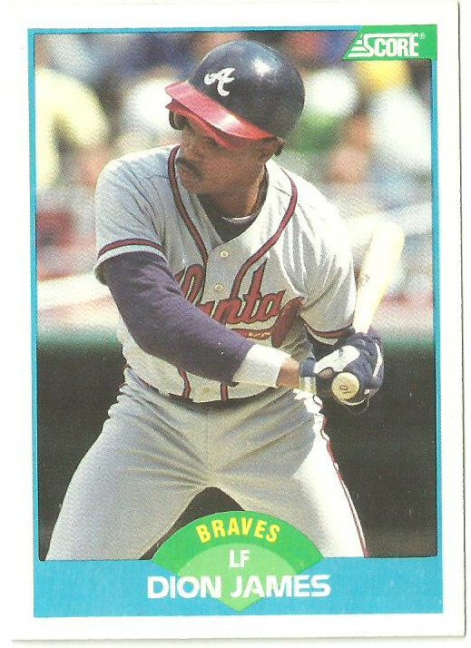 DION JAMES ATLANTA BRAVES #163 - SCORE NM-MT 1989