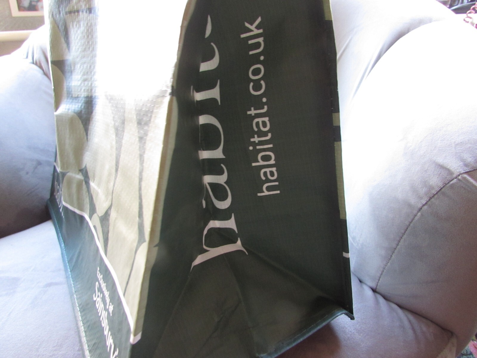 Habitat at Sainsburys Large Green Abstact Print shopping Tote Bag new