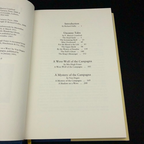 Uncanny Tales ~ F Marion Crawford ~ Tartarus Press (1st Edition Thus HC DJ 2008) - Picture 8 of 13