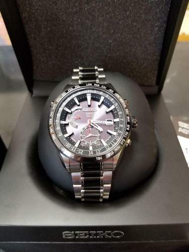 SEIKO Astron SBXA015 7X52-0AF0 Solar Titanium Black Men's Watch Great  Condition | eBay