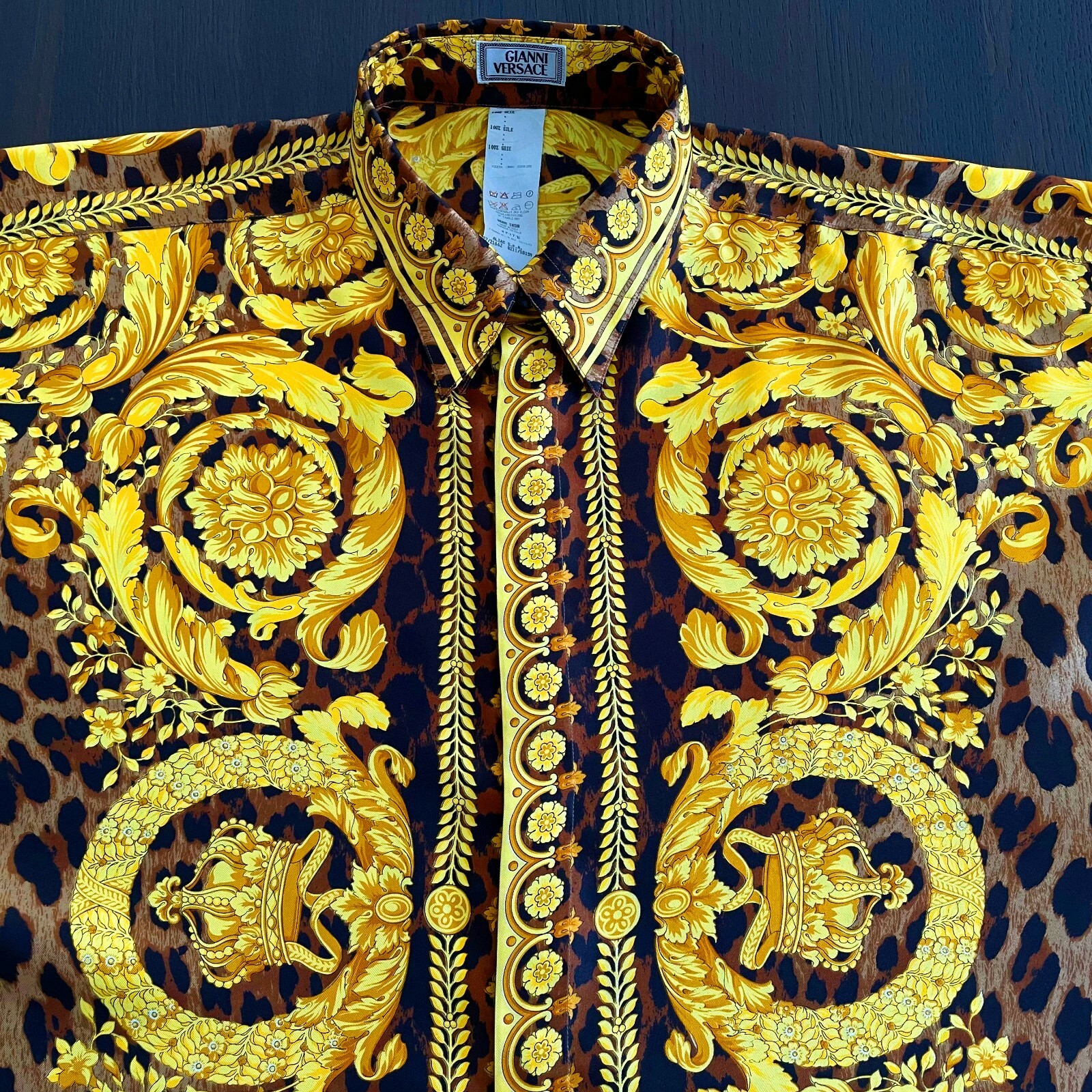 GIANNI VERSACE silk shirt Wild Baroque print size IT … Gem