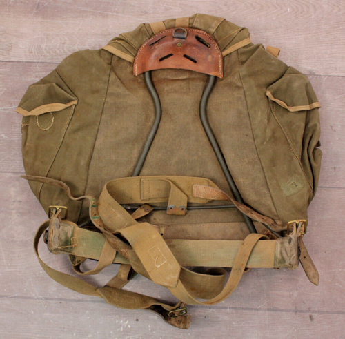 Mochila de colección de colección de finales de la Segunda Guerra Mundial ejército británico Bergen mochila de lona bolso militar SAS - Imagen 2 de 24