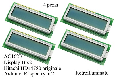4 Stück LCD Display 16x2 AMPIRE AC162B revA Hitachi HD44780 Arduino Raspberry PIC