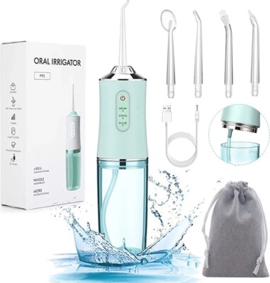 Munddusche Zahndusche Water Flosser Munddusche Zahnreinigung Reise mit 4 Düse