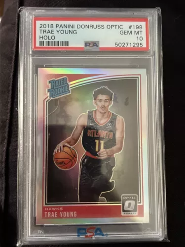 2018-19 panini donruss optic trae young Holo #198 Psa Gem Mt 10