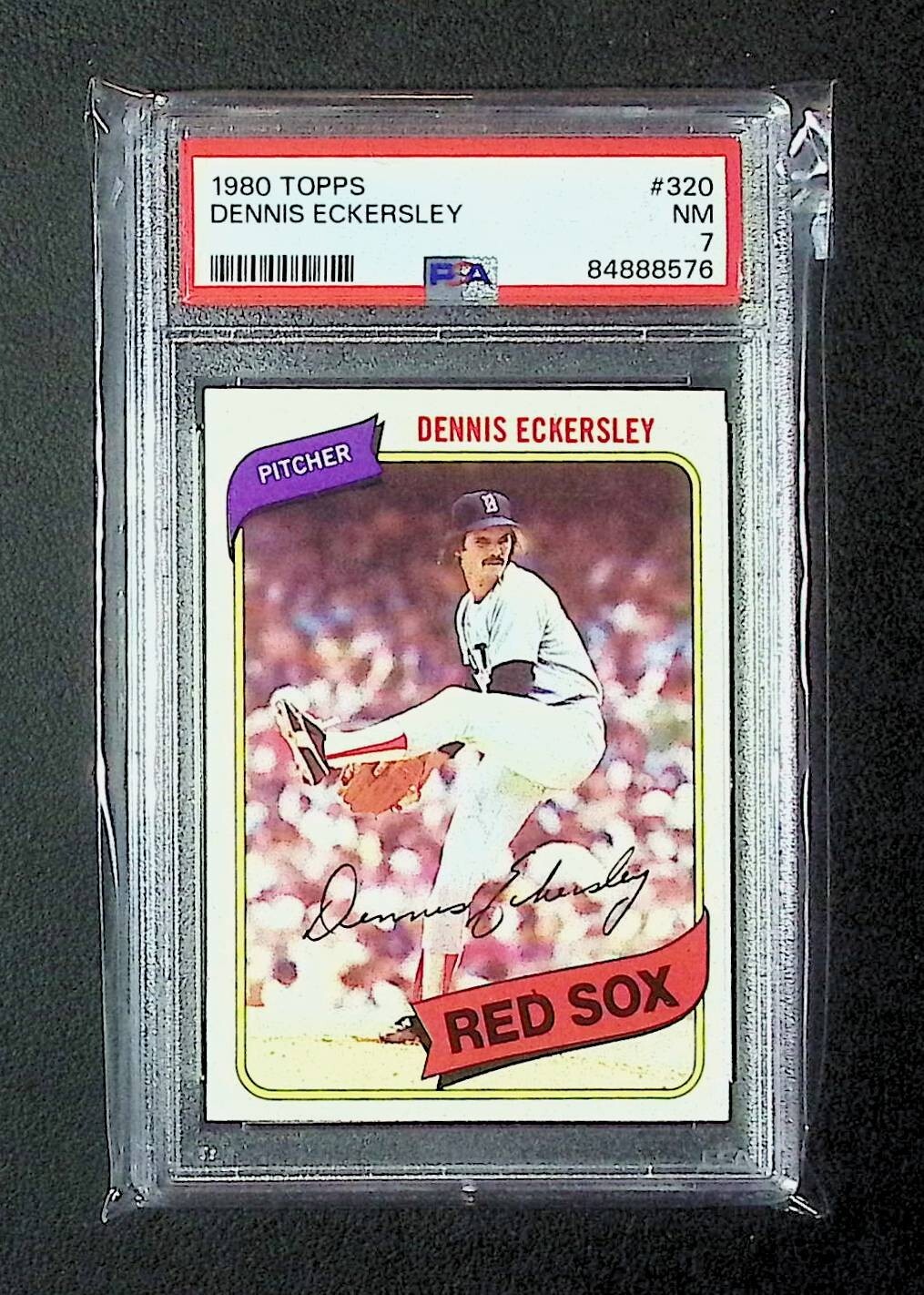 1980 Topps Dennis Eckersley Red Sox #320 PSA 7 NM 032325DMCD13
