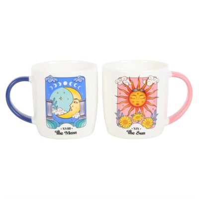 Sun and Moon Celestial Mug Set Couples Coffee Tea Cups  Gif Tarot Inspired
