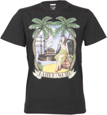 Sailor »FAHRE WOHL« Palmen Hawaiian TIKI SCHIFF MAN T-SHIRT Rockabilly