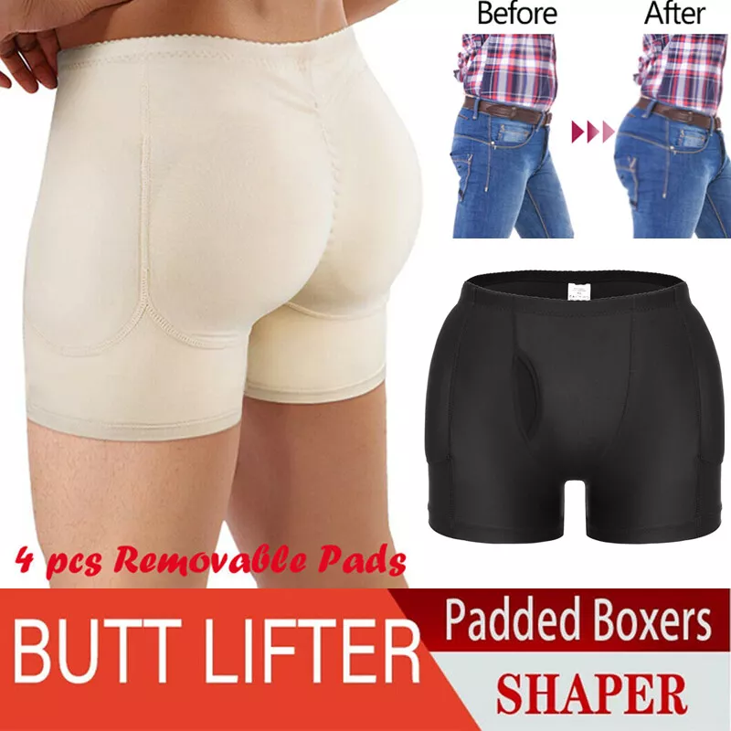 Men Lifter Enhancer Briefs Padded Boxer Underwear Skinny Panty Shaper  Boyshorts