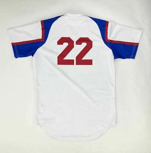 Rawlings Edwardsville Little League V-Neck Baseball Trikot Herren L weiß rot blau - Bild 2 von 2